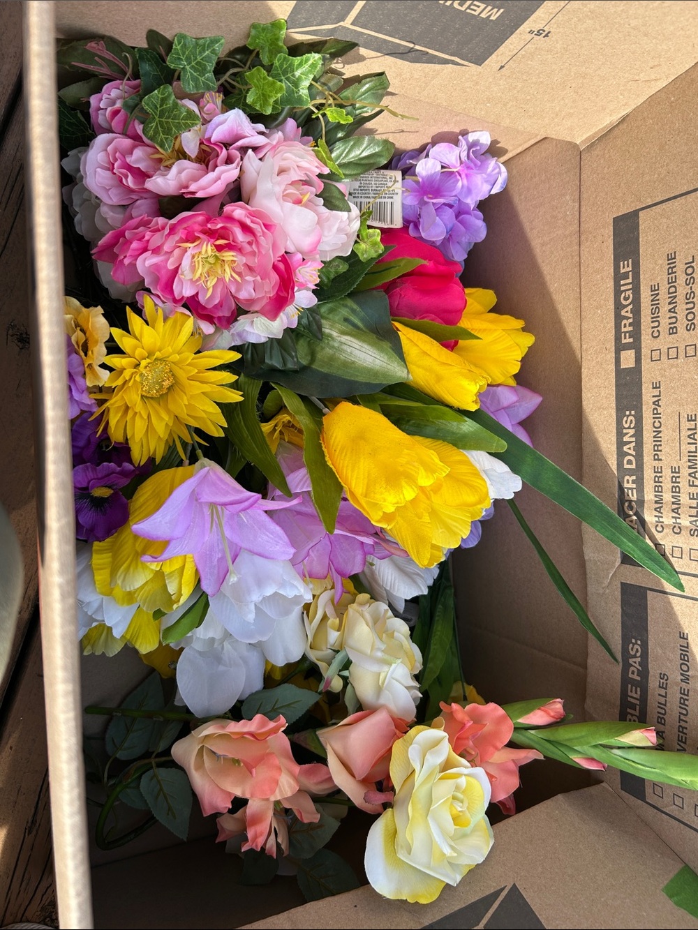 Assorted Faux Floral Bouquet Mix - Multicolor